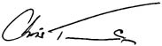 Chris Tremain's signature