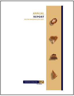 Pūrongo Ā Tau - Internal Affairs Annual Report 2001></a></font><br>

<ul type=