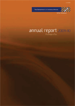 Pūrongo Ā Tau - Internal Affairs Annual Report 2010