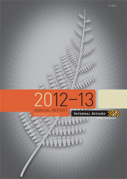 Pūrongo Ā Tau - Internal Affairs Annual Report 2013