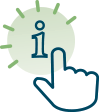 Icon showing a finger pointing to a circle (button).
