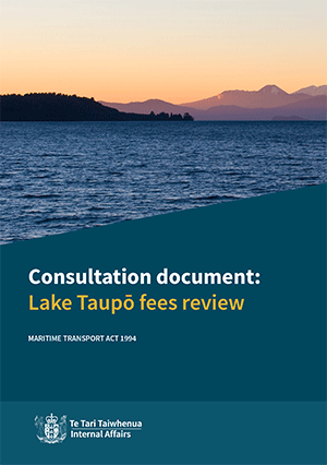 Lake Taupō Fees Review - Consultation booklet- cover