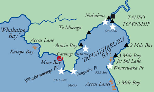 Map of Lake Taupō