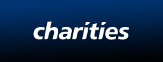Charities written in bold white text on black background