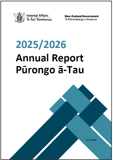 Department of Internal Affairs 2025/2026 Annual Report - Te Tari Taiwhenua 2025/2026 Pūrongo ā-Tau