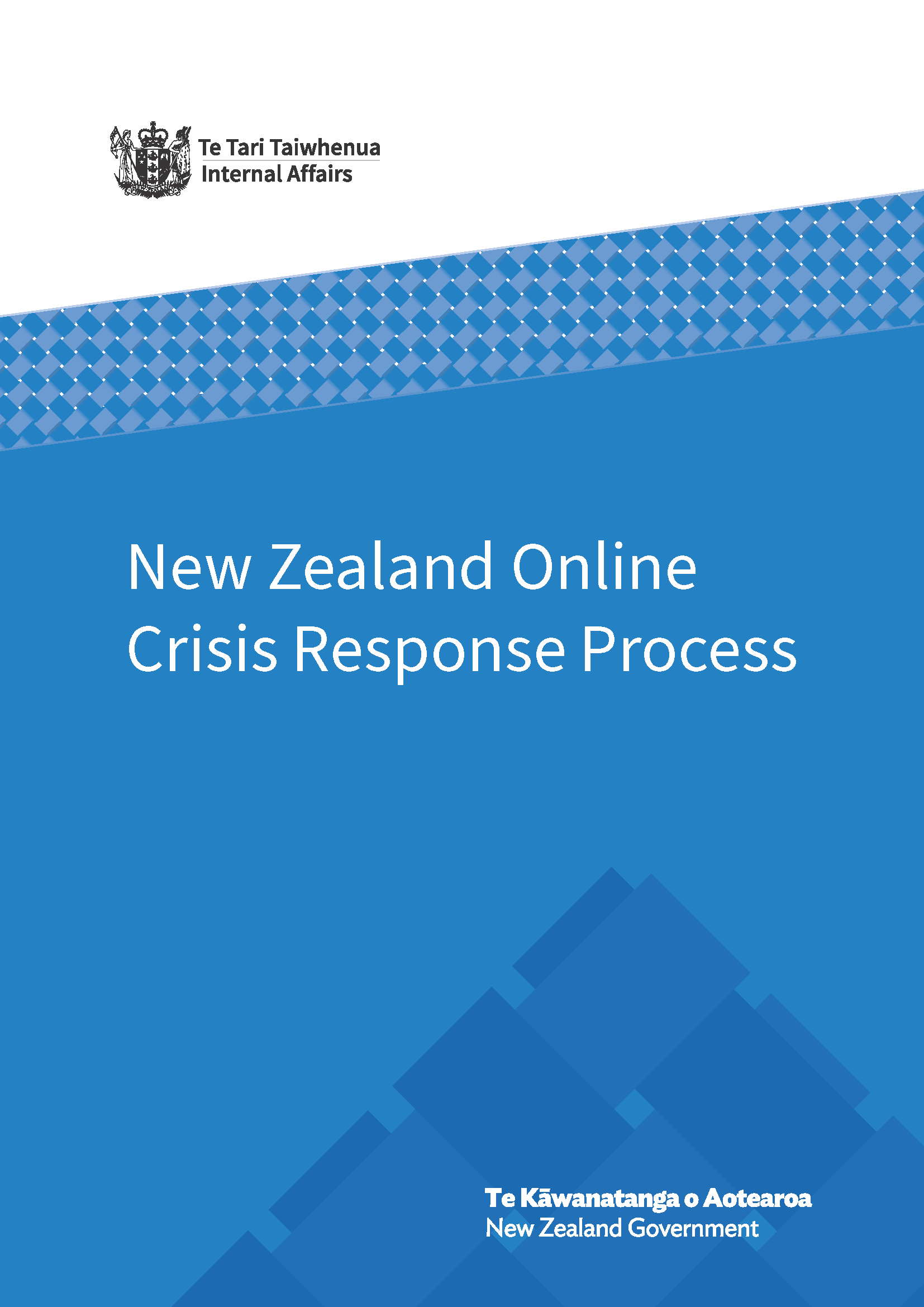 New Zealand Online Crisis Response Process front page
