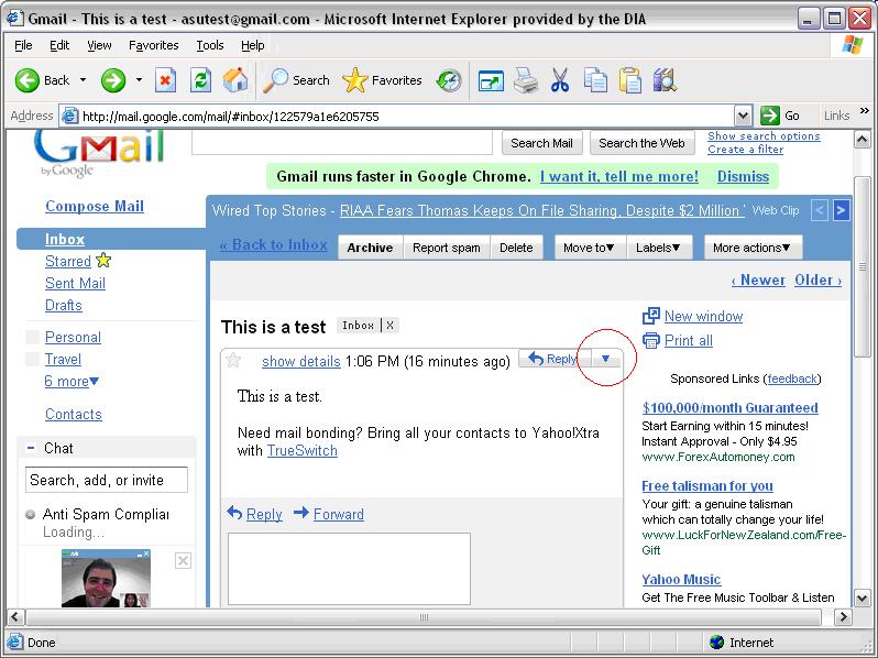 Gmail screen shot