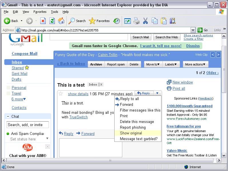 Gmail screen shot