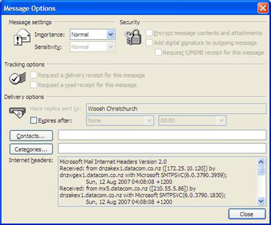 Outlook screen shot