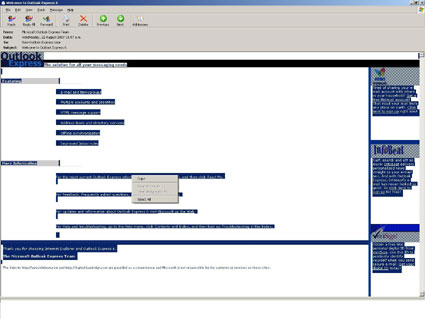 Outlook Express screen shot