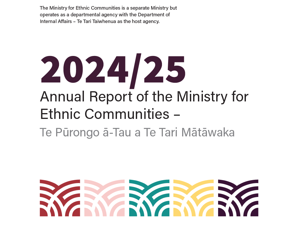 2024/25 Annual Report of the Ministry for Ethnic Communities (PDF, 1.8MB) 2024/25 Annual Report of the Ministry for Ethnic Communities (PDF, 1.8MB)