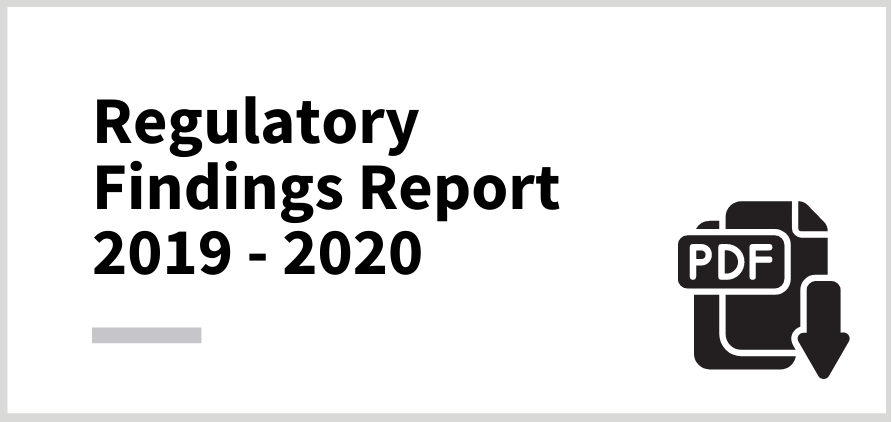 Click to open (PDF, 4.5MB) Anti-Money Laundering and Countering Financing of Terrorism Regulatory Findings Report 2019-2020
