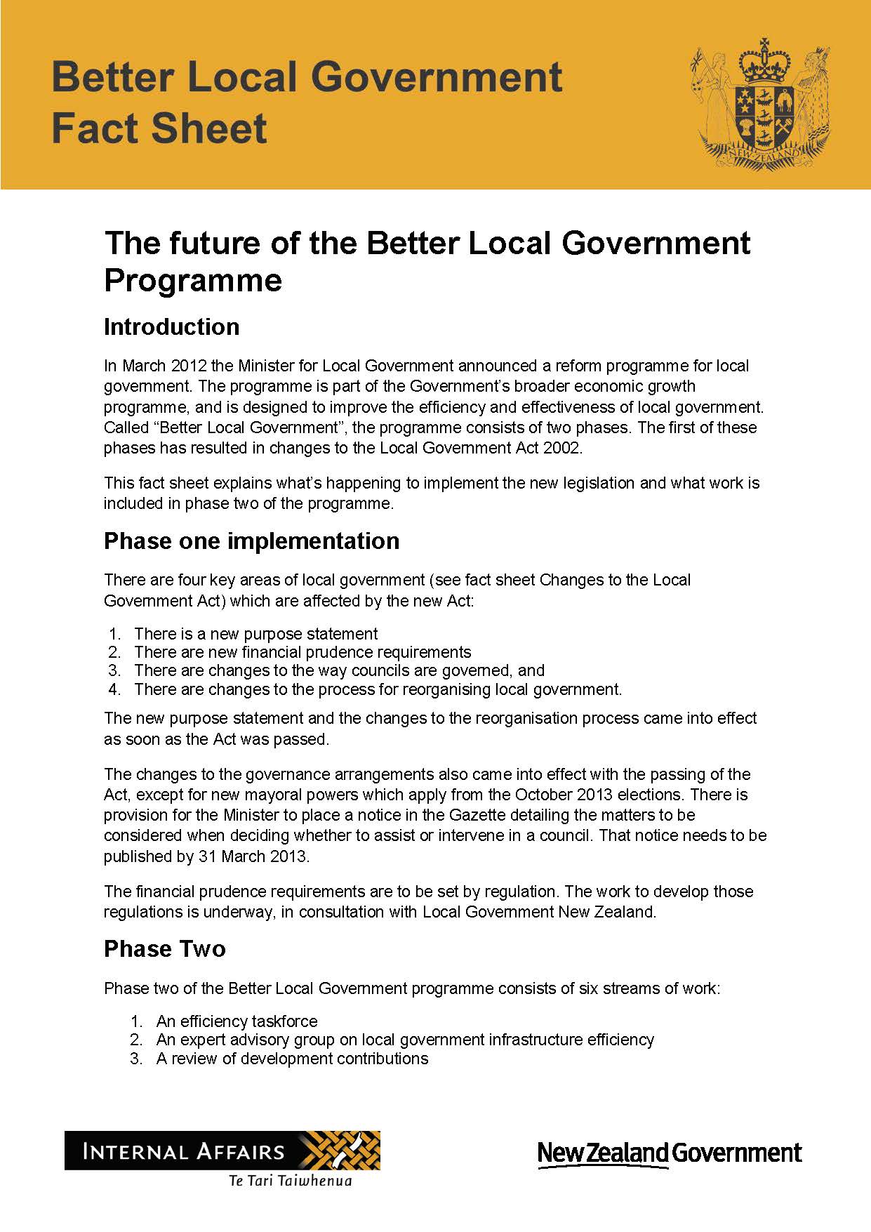 Decorative thumbnail image of a Better Local Government Fact Sheet