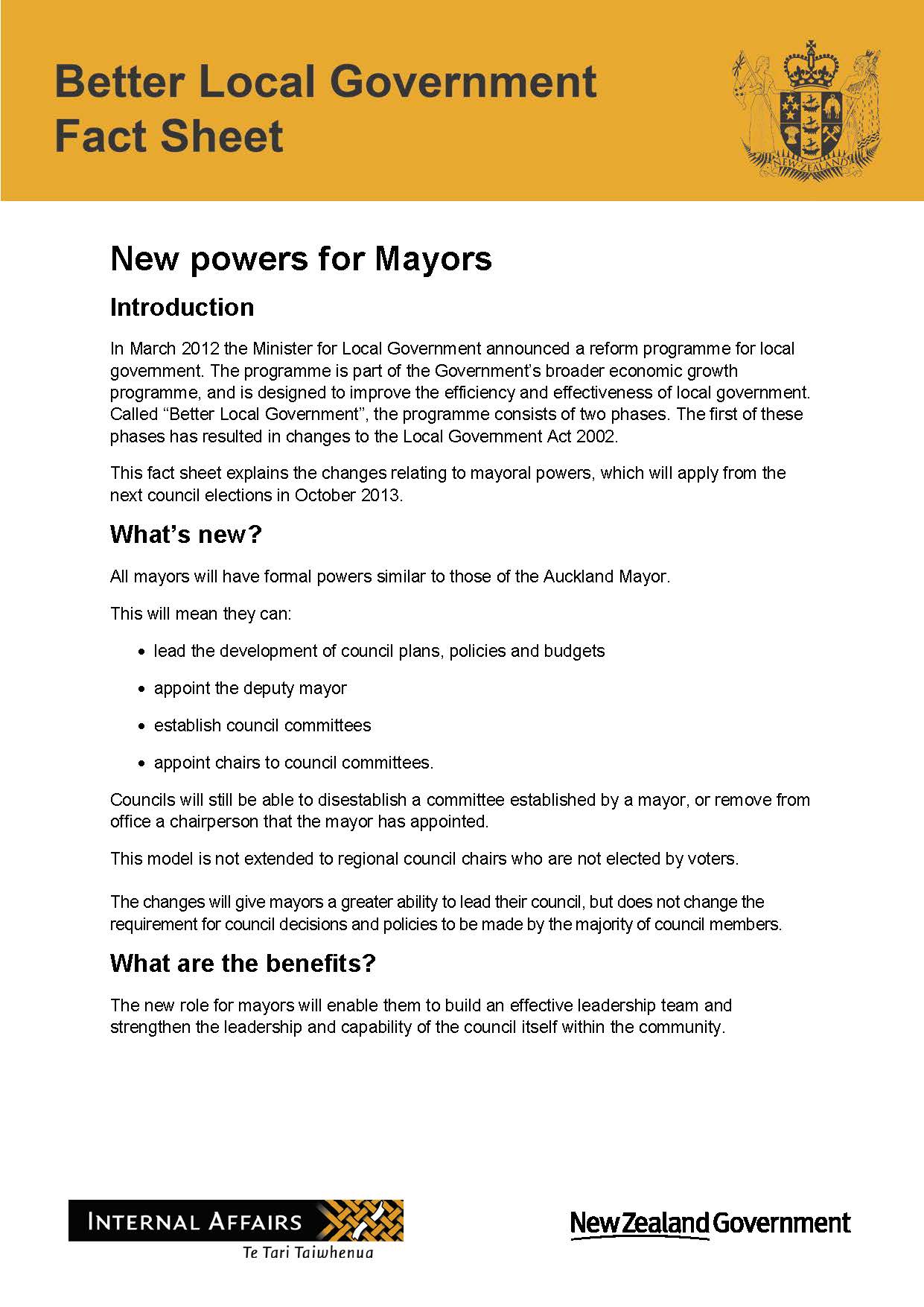 Decorative thumbnail image of a Better Local Government Fact Sheet