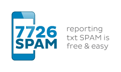'7726 SPAM - reporting txt SPAM is free and easy' logo