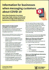  Information for businesses when messaging customers about COVID-19