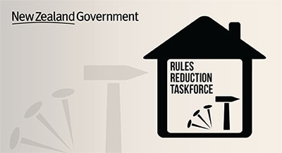 Rules Reduction Taskforce and New Zealand Government logos