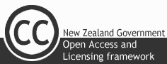 New Zealand government open access and licensing framework and the creative commons 'CC' logo